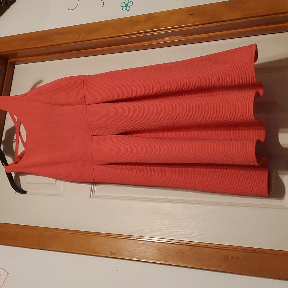 Pink orange cover up dress